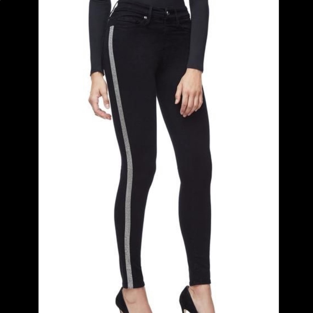 Good American Good Legs “Glam” Black Size 6